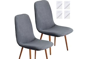 Heavenlife 2 Sztuki Uniwersalny Pokrowiec na Krzesło do Jadalni i Biurowe z Oparciem - Elastyczny, Aksamitny