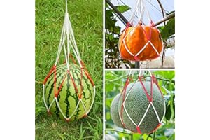 SYOZPXY 20 Melon Hammock Cradles, Melon Support Suspension Strap, Lattice of Melon Hammock Heavy Duty Watermelon Net, for Melon, Watermelon Cradle Hammock (Red & White)