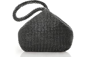 BABEYOND Coucoland Sac à main Mariage en Strass Pochette de Cocktail Exquis pour femme Couleur Unie Style années 1920S