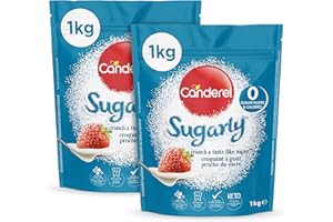 Canderel Sugarly Crunchy Sweetener - Zero Calories and Keto Friendly Sugar Alternative, 2 X 1kg Pack