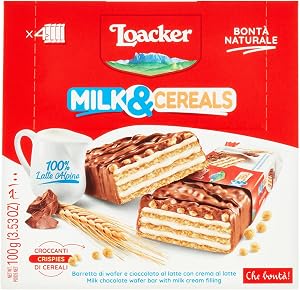 Loacker - Classic Cremkakao - Wafer Classico con 3 Strati di Cialde Farcite con Crema al Cioccolato - Merenda e Snack - Formato Famiglia con 5 Wafer da 45 Grammi