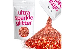 Hemway GROSSE premium Multi Purpose Glitter 1/40 0.025 625 microns 0,6 mm en poudre 100 g / 3,5 oz Pour une utilisation avec de l'artisanat Verre à vin Art Décoration bricolage - Rouge Holographic