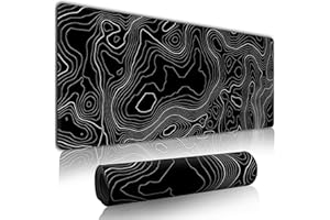 ENONJOY Topographic Contour Large Mouse Mat Gaming,Mouse Mat Large Mouse Pad Gaming, 31.5x11.8in Keyboard Mousemat Desk Mat with 3mm Non-Slip Base,Mousepad for Gaming Office Work