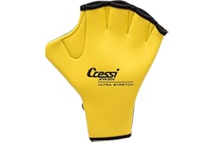 Cressi Swim Gloves, Guanti Palmati in Neoprene per Il Nuoto e l'Allenamento Unisex Adulto