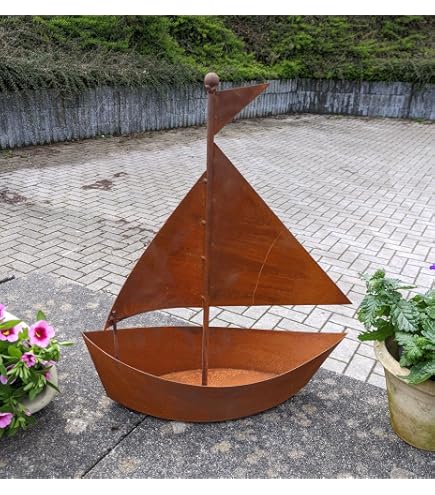 Deko-Etagere Aus Edelrost – 78 Cm Hohe Pflanzschale Für Garten & Balkon
