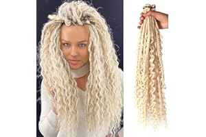 SEIMAINURS 24 Inch Synthetic Dreadlock Extensions Hippie Single Ended Dreads 0.6 cm Width Loc Extensions Reggae Style Crochet Hair for Women (613#, 3 Styles Mixed 24 Inch(6 Strands))