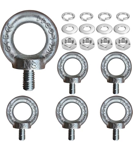 10 Stuks M8 Oogbouten - 304 Roestvrij Staal - Ringbout Met Binnendiameter 20,6 Mm - Voor Hijsen, Bevestiging, Touw - Waterdicht