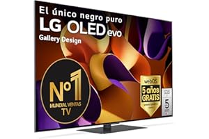 LG OLED55G46LS, 55", OLED EVO* 4K, Serie G4, Smart TV, WebOS24, Procesador a11, Dolby Vision, Dolby Atmos, webOS 24, 3840X2160,TV Gaming, 144 Hz, Negro