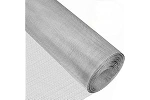 AHAQU 304 Stainless Steel Mesh Roll, 30cmx4m Metal Rodent Mesh, 20 Mesh Fine Wire Mesh Mouse Insect Mesh for Vents, Windows, Air Brick Covers, Garden, Doors