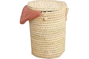 Bohome Living - Panier à Linge en Osier Tressé, Panier de Rangement Naturel, Fait main