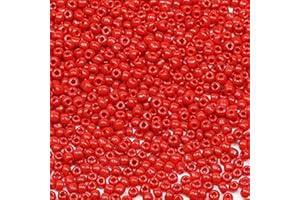 Bala&Fillic perles de rocaille 3mm Rouge couleur, 3600pcs/100 Grammes,8/0 perles de verre pour fabrication de bracelets, colliers et boucles d'oreilles (Rouge)