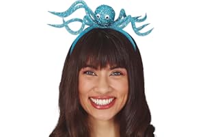 FIESTAS GUIRCA | Diadema de Pulpo Azul (Talla Única) - Accesorio de Disfraz para Fiestas de Animales Marinos y Celebraciones - Ideal para Adultos Unisex en Halloween y Carnaval - Azul