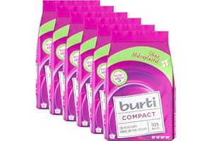 ‎BURTI 6er Set Burti Compact 1,1 KG (ca. 132 Waschladungen) - reinigt pflegeleichte, farbige und feine Textilien mit reine Seife, natürlichen Enzyme und der 4xAktiv-Plus-Formel besonders schonend