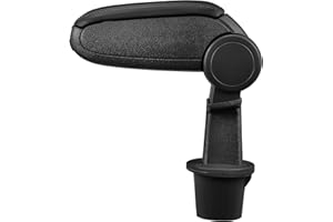LP Trade Accoudoir Central pour Duster 1 I | Accessoire Console de Rangement et Repose-bras avec Compartiment Organiseur | Pièce Détachée d'Intérieur de Voiture | Simili Cuir Noir - Couture Noire
