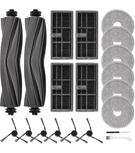 25 pezzi accessori per aspirapolvere Dreame X40 Ultra Complete/X40 Master/L40 Ultra/Mova P50 Pro Ultra/L50 Ultra AE, 2 spazzole principali 4 filtri, 6 panni per la polvere, 6 spazzole laterali, 1