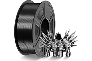 TECBEARS PLA Silk Filament 1.75mm Schwarz 1KG, Shiny Silk PLA 3D Drucker Filament, mit Seidenglattes Finish, Gute Farbwiedergabe, Maßgenauigkeit +/- 0.02, 1 Spulen, 1kg pro Spule PLA Schwarz