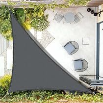 Voile D'ombrage Triangulaire 3x3x3m Imperméable - Protection UV 95% - Extérieur Jardin, Terrasse, Balcon - Couleur Beige