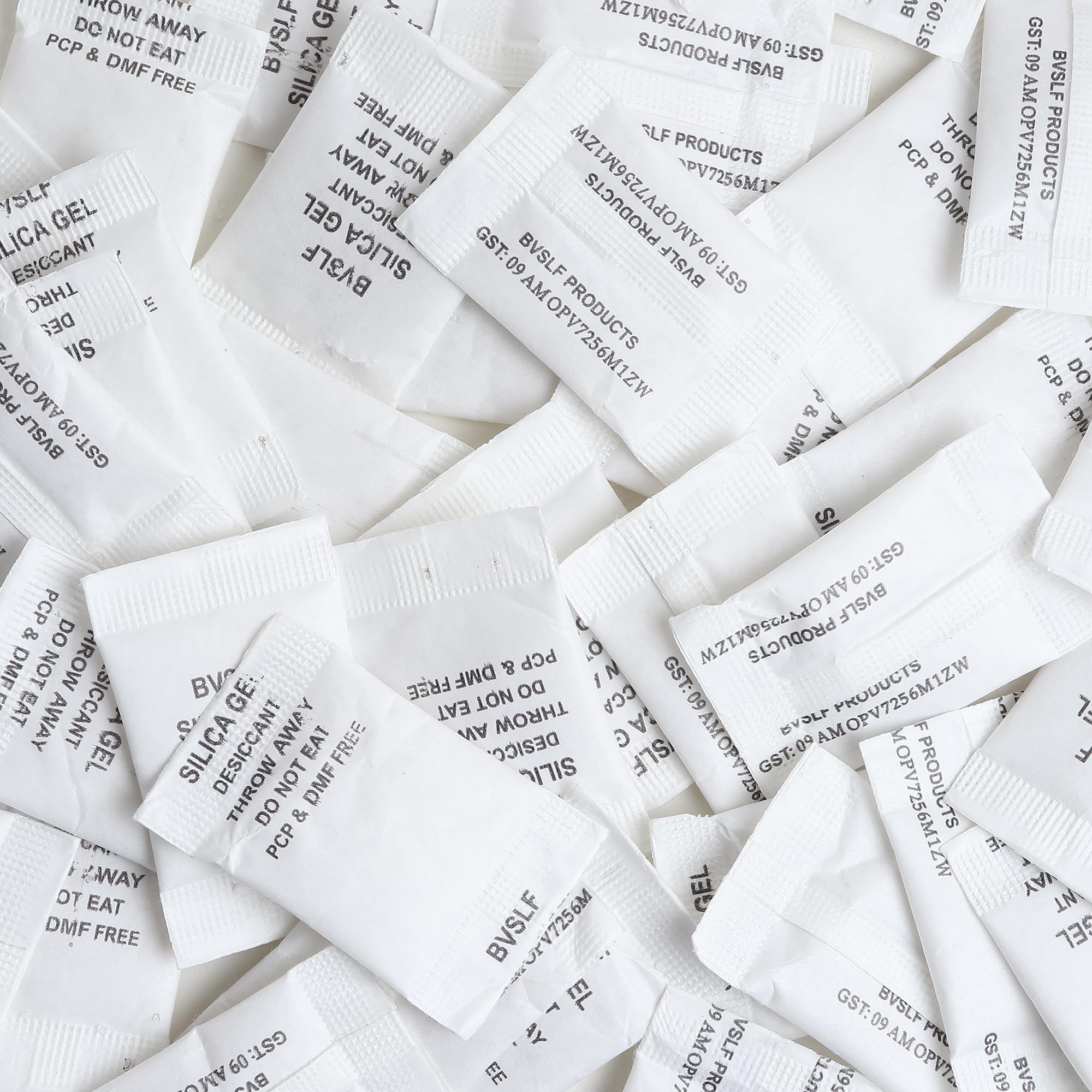 bvslf Silica Gel 5gm Pouch 200 pcs Pack 1 KG Pack, Moisture absorbents, Dehumidifier Silika Gel Bags for Moisture, Room, Kitchen, Wardrobe, Cupboard, car, Bedroom, Camera, Lenses, Shoes