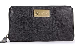 Catwalk Collection Handbags - Średnia Skórzana Portmonetka Dla Kobiet - Kieszenie na 8 Kart Kredytowych i Monety - Ochrona RFID - Gallery - Czarny