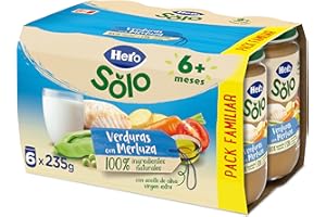 Hero Baby - Tarritos de Verdura con Merluza, Sin Sal Añadida, Sin Almidón, Sin Aceite de Palma, Ingredientes 100% Naturales, Conservación y Esterilización Natural al Baño María, Pack de 6x235gr