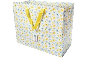 Happy Planet Giftshop Large Jumbo Storage Bag with Zip 58 x 47 x 30cm 80l (Summer Flowers) (Pack of 5)