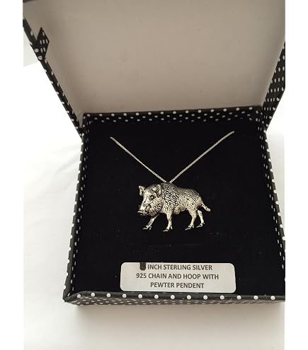 Collier Ancien En Argent Avec Pendentif Marcassites - Poinçon Sanglier, France 19ème