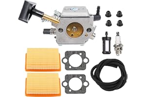 Hippotech BR420 Carburetor with Air Fuel Filter Gaskets Kit for Stihl BR340 BR340L BR320 BR380 BR420 BR420C SR340 SR420 SR380 BR400 Backpack Blowers
