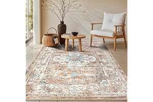 Enyhom Matta 90 x 150 cm, mjuk kort lugg, vardagsrumsmattor, vikbar, lätt, tunn, vintage-golvmatta, halkfri, tvättbar matta f