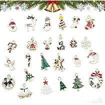 30-teilig Weihnachtsanhänger Set - Emaille Miniatur Christbaumschmuck