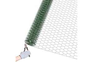 NAIZY Malla de alambre de 52 m, 100 cm de altura, cortable, rejilla hexagonal, 1,3 mm de grosor, para aves de corral, conejos, gallinas