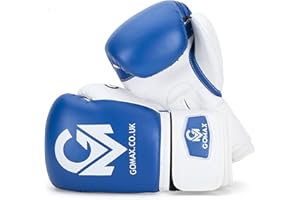 GO MAX GoMax Leather Boxing Gloves 6,8,10,12,14,16 oz Boxing Glove for Training Punching Sparring Punching Boxing Bag Gloves Mitts Muay Thai Kickboxing MMA Martial Arts Workout Gloves