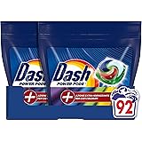 Dash Power Pods Detersivo Lavatrice In Capsule, 92 Lavaggi (2x46), Azione Extra-Igienizzante Per Capi Colorati, Contro Sporco