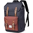 VASCHY Backpack for Men, 26.L Large Capacity School Backpack for Women, Unisex, Vintage Laptop Backpack, 15.6 Inch Laptop Backpack, Water Resistant Backpack, Casual School Bag