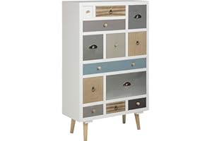 AC Design Furniture Suwen Cajonera, Al.: 114 x An.: 70 x Prof.: 30 cm, Multicolor, Madera, 1 pz