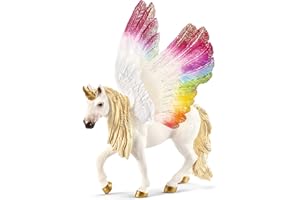 Schleich 70576 Licorne ailée Arc-en-Ciel, dès 5 Ans, bayala®® - Figurine, 12,6 x 12,1 x 15,2 cm