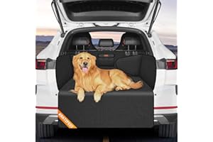Looxmeer Car Boot Protector for Dogs with Side Protection, Car Boot Universal Dog Blanket, Boot Protection Mat, Waterproof, Non-Slip, Scratch-Resistant, Boot Cover for Car Van SUV, Black
