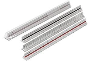 Rulex 30cm Metal (c) Triangular Scale Ruler 1:1 1:10 1:2 1:20/1:5 1:50 1:100 1:200/1:500 1:1000 1:1250 1:2500