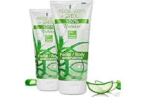 ‎BLEU & MARINE BRETANIA bleu & marine Bretania - 100% Czysty Naturalny Żel Aloesowy | Maksymalna Wilgotność | Regeneracja Skóry | Połysk Włosów | Chłodzący Balsam, 200 ml (2er Pack)