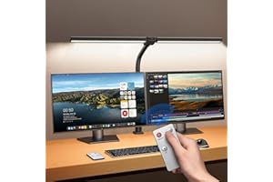 NGTeco Lampe de Bureau LED, 5 Modes de Couleur, 10 Niveaux de Luminosité Réglables, Lampe Flexible de 24 W, Lampe de Chevet Protectrice Pour Les Yeux, Lampe de Bureau pour Bureau à Domicile