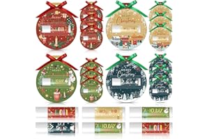 Maitys Set di Burrocacao Natalizio con Biglietti di Natale Balsami per Labbra Calendario dell'Avvento per Donne Calze di Babbo Natale Piccolo Regalo per Clienti Colleghi Dipendenti Amici Familiari