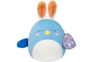 Original Squishmallows 7.5-Inch - Easter Squishmallows - Bebe the Blue bird with Bunny Ears