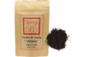SPICY DELI Poudre de Vanille Tahitensis 100% issue de gousses entières "sachet refermable 20gr"