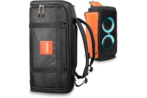 OUKNAK Speaker Bag Travel Case Replacement for JBL Party Box Series, Portable Speaker Carry Tote Bag Backpack for for JBL Speaker (For JBL partybox 310 black)