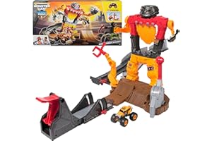 Monster Jam Smash & Bash SmashBot Playset with Launcher, Exclusive 1:64 Scale Monster Truck, 15-Inch Repairable Robot, Kids Toys for Boy and Girls Age 3 and up