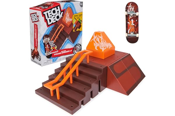 Tech Deck - Finger Skate - Starter Set X-Connect Pyramid Shredder 100% Modulable À Construire Et Personnaliser + 1 Mini Planche Exclusive - Mini Skate Doigt - Jouet Enfant - Jeu Enfant 6 Ans Et +