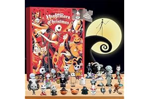 GHZSTE Halloween Advent Calendar 2023 24 Days Halloween Countdown Calendar with 24 Pcs Horror Figure, Before Christmas Doll Nightmare Advent Calendar Gifts Adult (C)