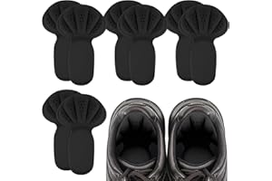 SIBBA 4 pares de almohadillas para el talón, almohadillas autoadhesivas para zapatos demasiado grandes, plantillas gruesas para zapatos, plantillas traseras antiampollas, protectores de talón para mujeres y