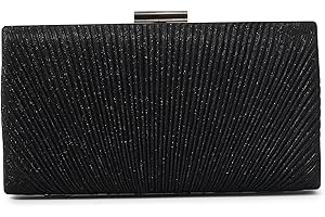 Michelle Moon - Pochette Donna Elegante Argento per Matrimoni, Feste e Eventi | Clutch Argento a Tracolla, Ideale Borsa Elegante Donna Cerimonia | Borsa con Chiusura a Scatto per Occasioni Speciali