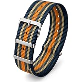 18mm-20mm-22mm-24mm Nato Kumaş Tekstil Saat Kordonu Kayışı N32NYL3-LKGT