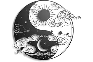 keluly Yin y Yang. Escultura de metal. Arte de pared, Adorno de Pared, Elemento Decorativo, Souvenir, Cartel, Póster, Decoración, FilosofÍa china, Oriental, Feng shui, Armonización del chi.